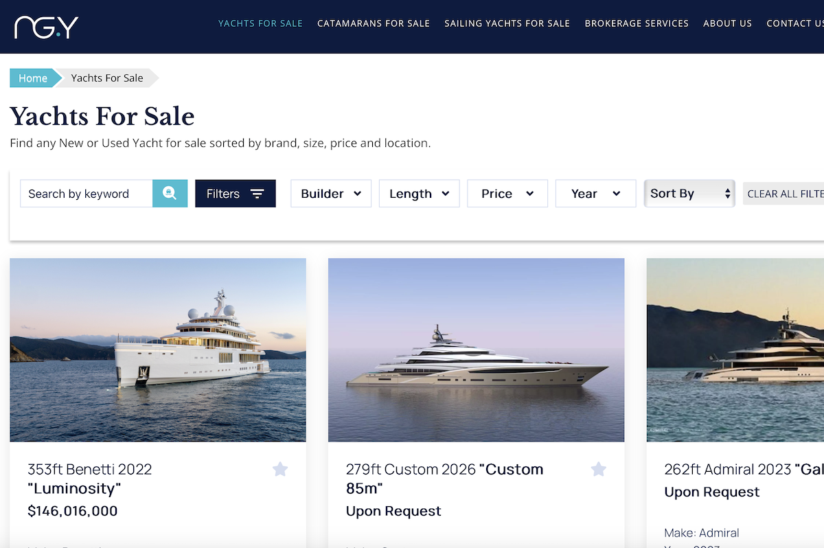 Search All Yachts for sale with Next generation Yachting